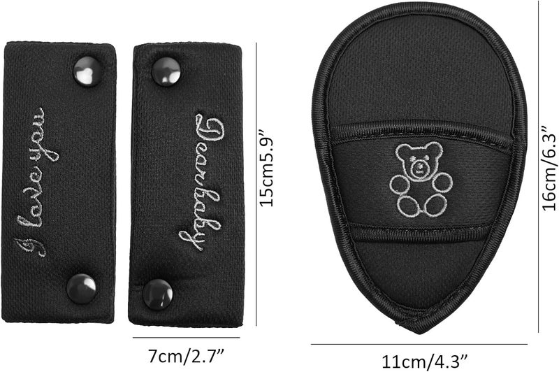 Easicozi Shoulder Crotch Pad Set Compatible with Infant Seat Stroller High Chair, Harness & Strap Comfort Cushion (Small Size) - Image 2